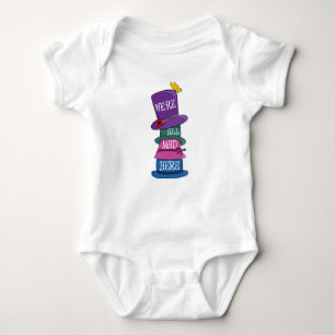 We're All Mad Here Mad Hatter Alice in Wonderland Baby Bodysuit
