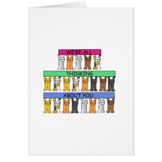We're All Thinking About You Cartoon Cats (Front)