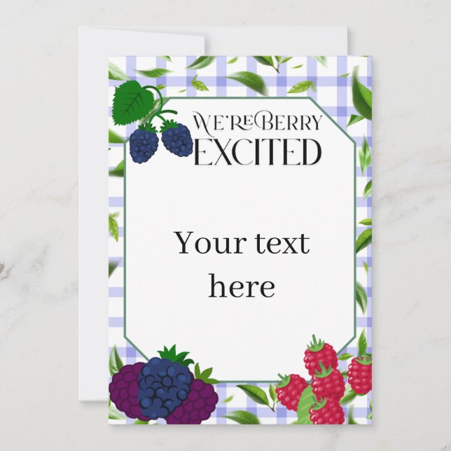 We're "Berry" Excited Invitation (Front)