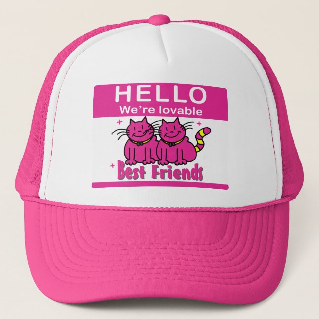 We're Best Friends Trucker Hat (Front)