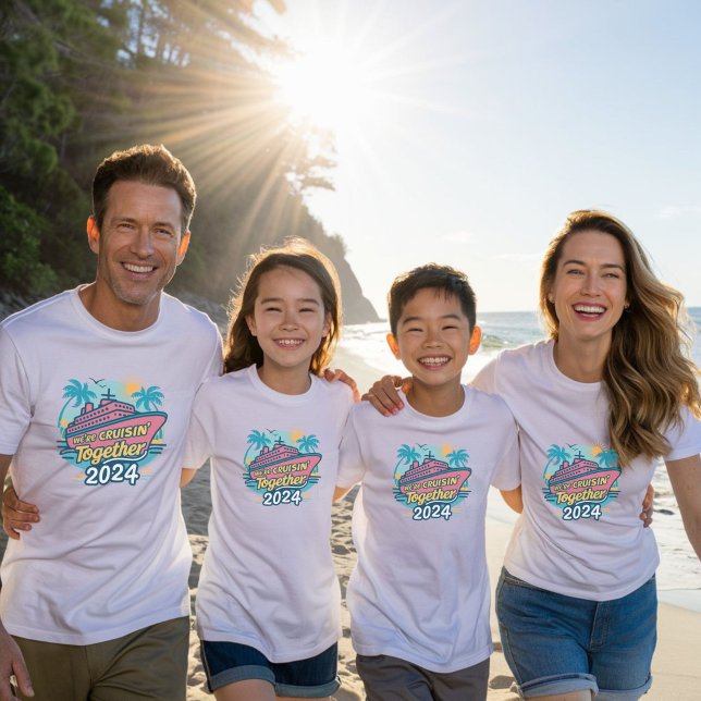 We're Cruisin' Together 2024 - Family Theme  T-Shirt (We Cruisin' 2024 Family Cruise Tshirt)