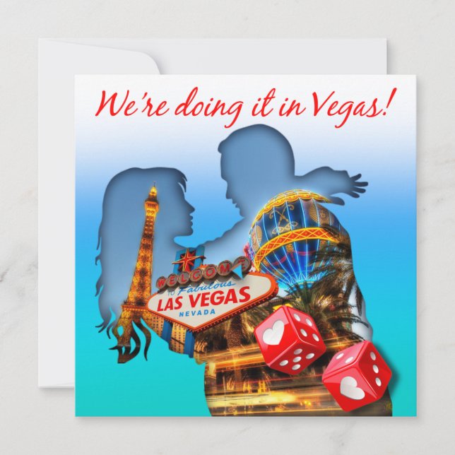 We're Doing it inVegas Wedding Invitation (Front)