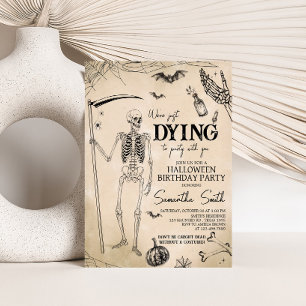 We're Dying to Party Halloween Birthday Party Invitation
