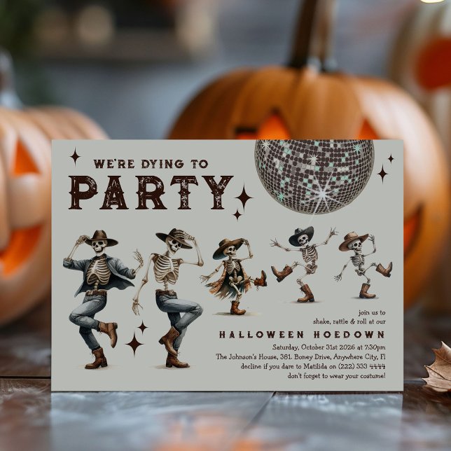 We're Dying to Party' Halloween Hoedown Invitation (Creator Uploaded)