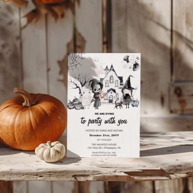 We're Dying To Party | Halloween Party Invitation (Creator Uploaded)