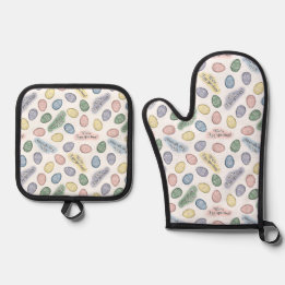 We're Egg-specting Oven Mitt & Pot Holder Set