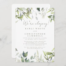 We're Eloping Silver Greenery Fall Reception 