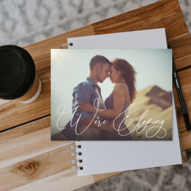 We're Eloping Wedding Update Photo Announcement Postcard (Creator Uploaded)