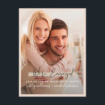 We're Engaged Calligraphy Photo Blush Engagement Announcement Postcard<br><div class="desc">It's time to celebrate! Our We're Engaged Calligraphy Engagement Party Invitation Postcard features your engagement photo behind a blush border. Modern hand lettered script says "We're Engaged" over a trendy blush colour block, followed by your names and announcing your engagement party, in a combination of white sans serif and hand...</div>