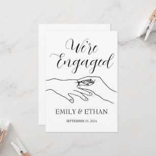 We're engaged engagement announcement cards
