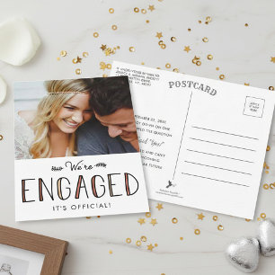 We're Engaged   Engagement Announcement Postcard