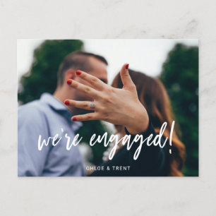 We're Engaged Engagement Announcement Postcard