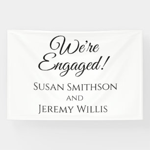 We're Engaged Engagement Party Banner Decoration
