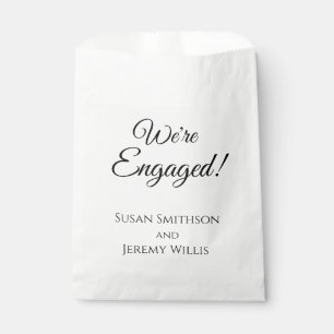 We're Engaged Engagement Party Favour Bag