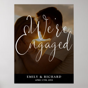 We're Engaged Engagement Party Photo Welcome Sign