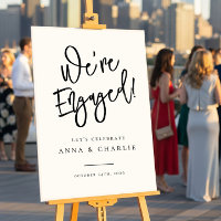 "We're Engaged" Engagement Party Welcome Sign