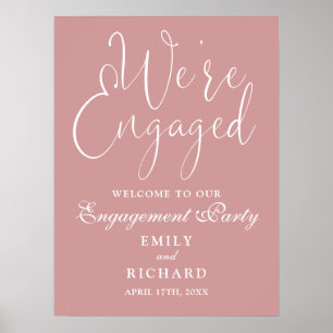 We're Engaged Engagement Party Welcome Sign