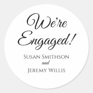 We're Engaged Engagement Stickers Favour Seal