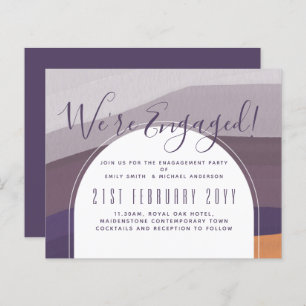 We're Engaged! Modern Photo Collage Invites BUDGET