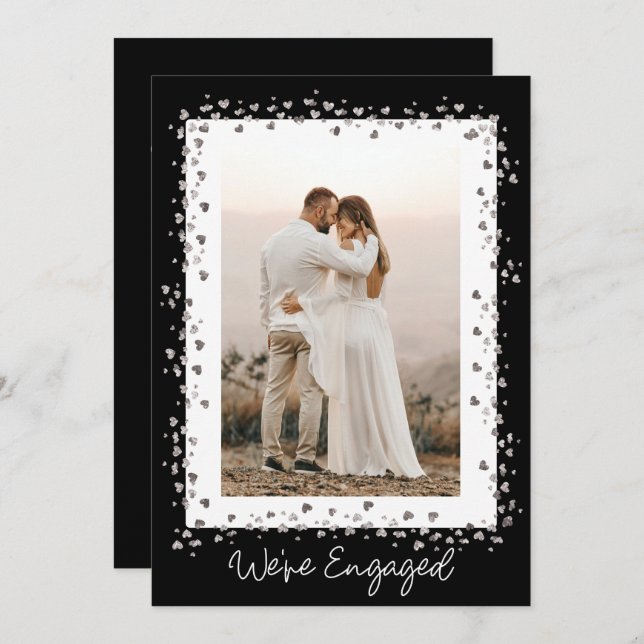 We're Engaged Personalised Photo Engagement Party Invitation (Front/Back)