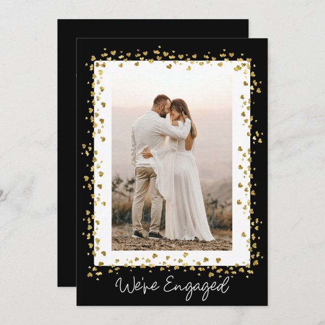 We're Engaged Personalised Photo Engagement Party Invitation (Front/Back)