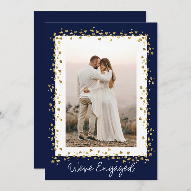 We're Engaged Personalised Photo Engagement Party Invitation (Front/Back)