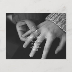 We're Engaged Photo Announcement Postcard