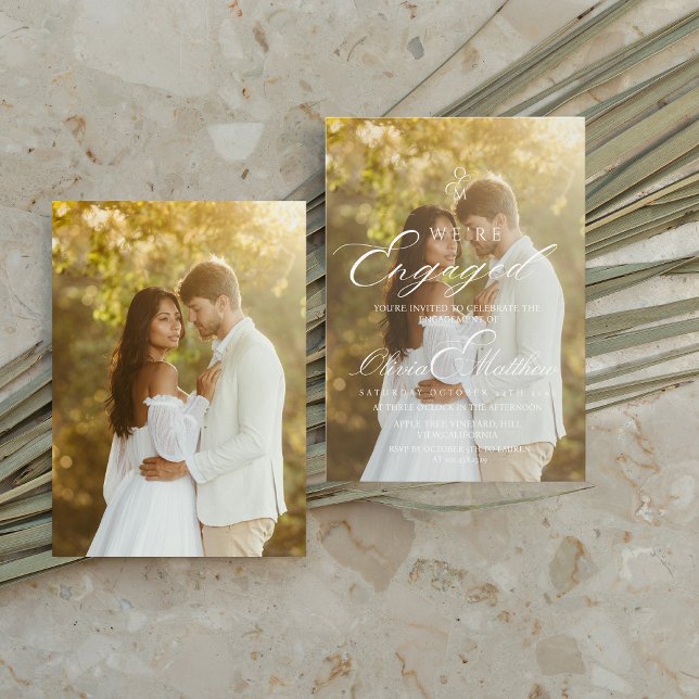 We're Engaged Photo Engagement Party  Invitation (Creator Uploaded)