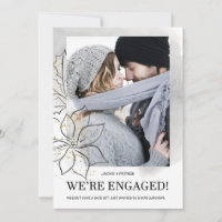 We're Engaged Photo Modern Engagement Announcement