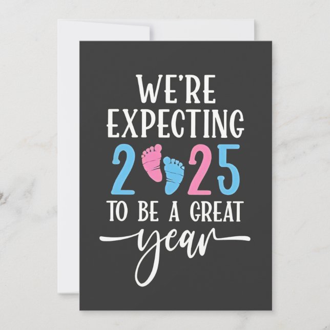 We're Expecting 2025 to Be a Great Year Couples Invitation (Front)
