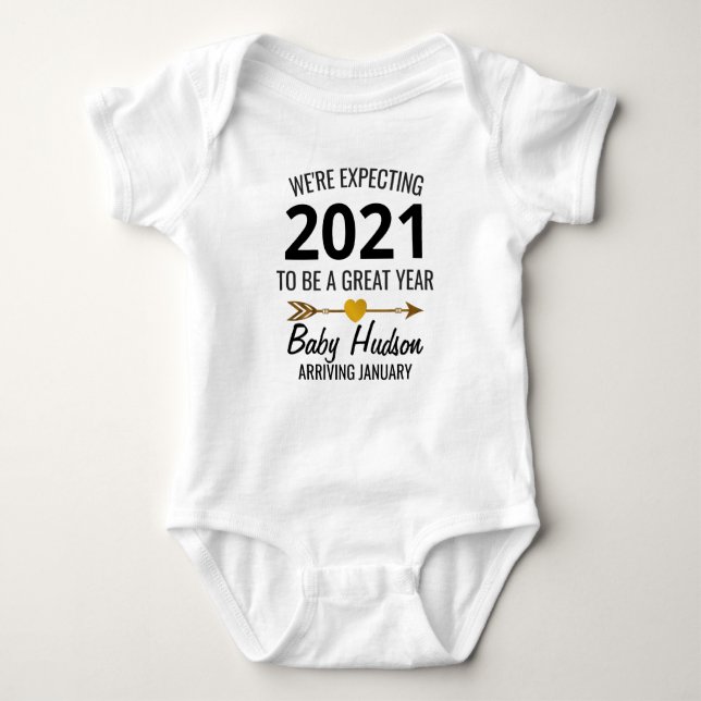 We're Expecting Baby Reveal Bodysuit (Front)