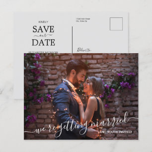 We're Getting Married Photo Wedding Save the Date Announcement Postcard