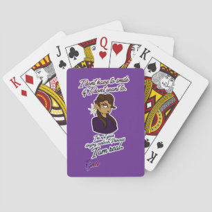 We're Girls USA © I don't have to smile poker set. Playing Cards