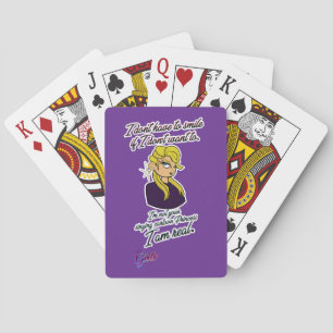 We're Girls USA © I don't have to smile poker set. Playing Cards