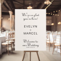 We're Glad You're Here Classic Wedding Welcome