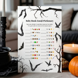 We're Going Batty Halloween Emoji Pictionary Game