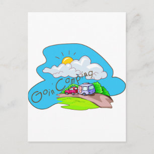We're Going Camping Postcard