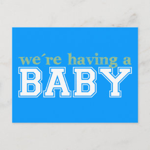 We're Having a Baby! Announcement Postcard