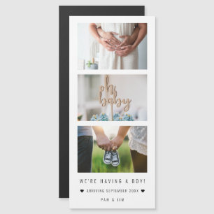 "We're having a boy!" Baby Announcement Photos