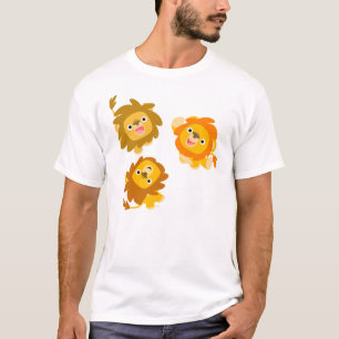 "We're Here!!" Cute Cartoon Lions Children T-shirt