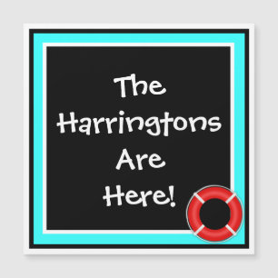 We're Here Personalized Stateroom Door Marker