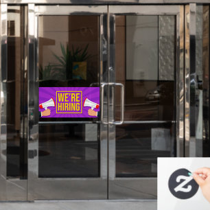 We're Hiring Purple Yellow Bright Colours