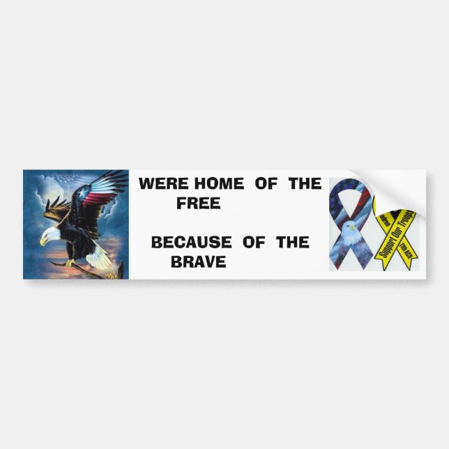 WERE HOME  OF  TH... BUMPER STICKER (Front)