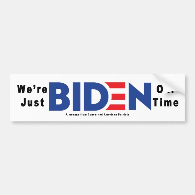 We're just Biden Our Time : Bumper Sticker (Front)
