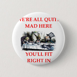 we're mad 6 cm round badge