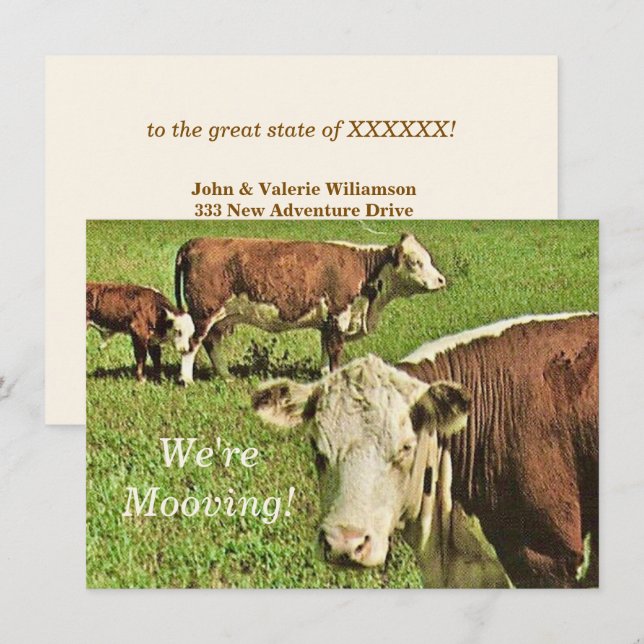 We're Mooving! Announcement (Front/Back)
