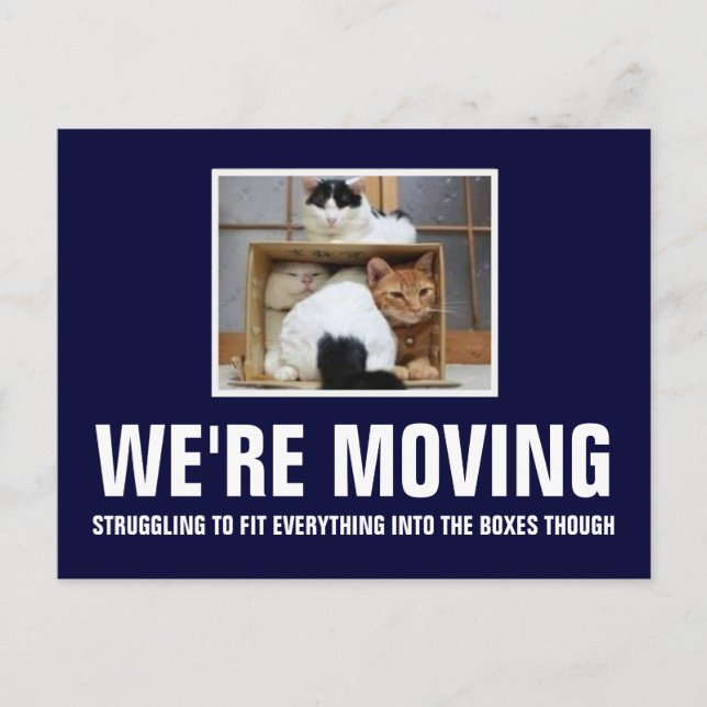 We're moving announcement postcard (Front)
