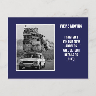 We're moving announcement postcard