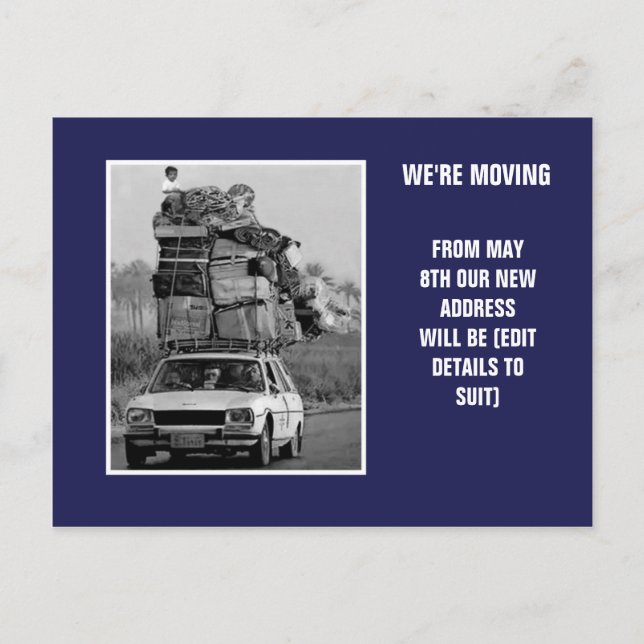 We're moving announcement postcard (Front)