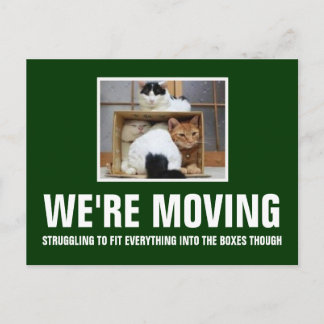 We're moving announcement postcard